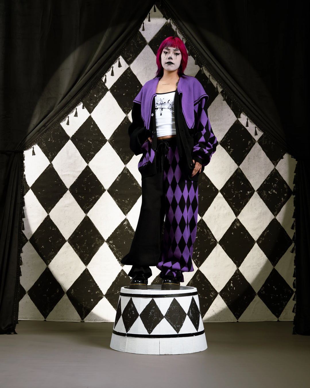 Amethyst Harlequin Cardigan