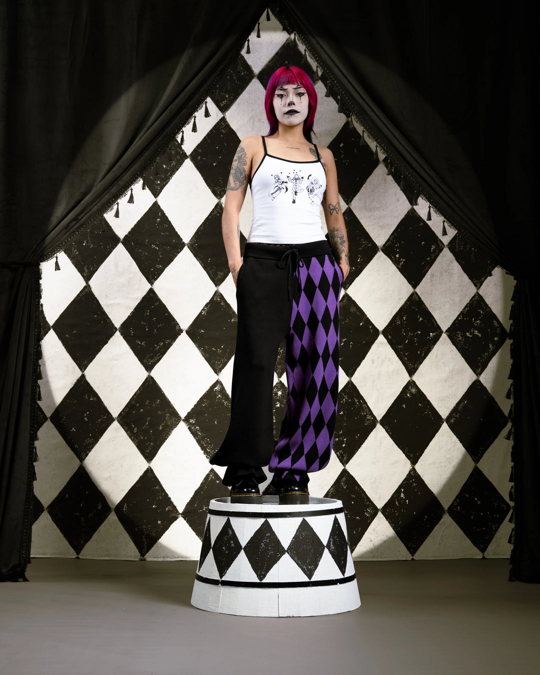 Amethyst Harlequin Knit Pants