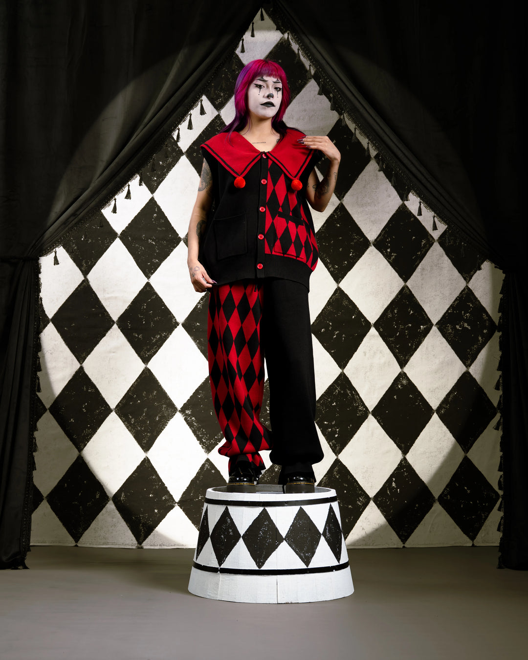 Crimson Harlequin Vest