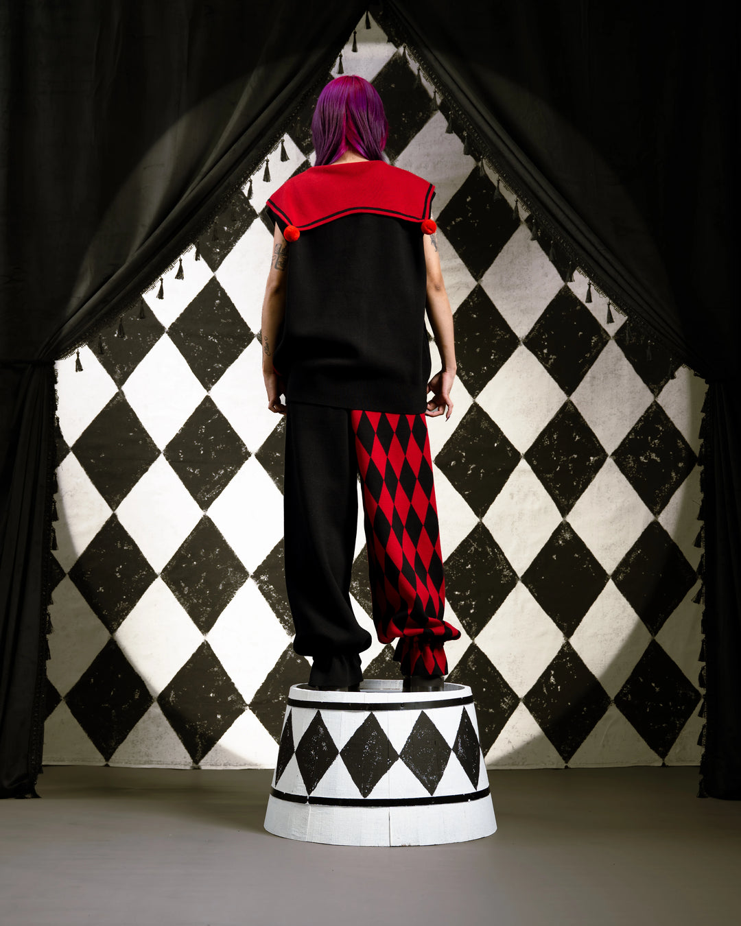 Crimson Harlequin Vest