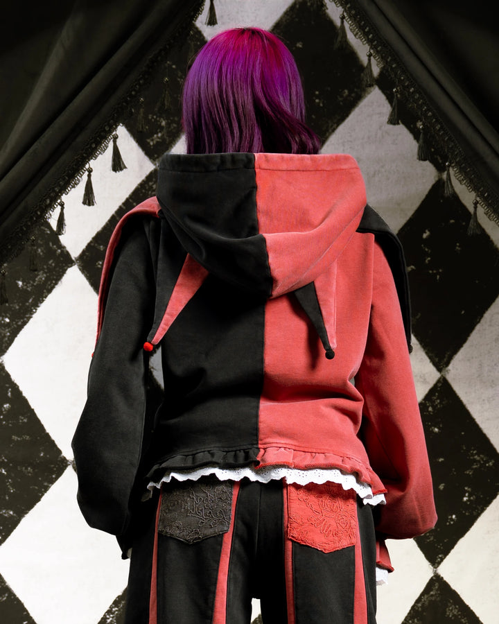 Crimson Jester Collar Hoodie