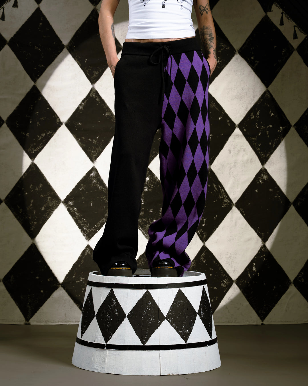 Amethyst Harlequin Knit Pants