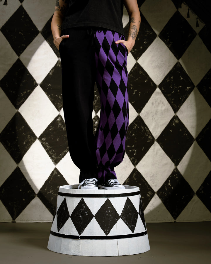 Amethyst Harlequin Knit Pants
