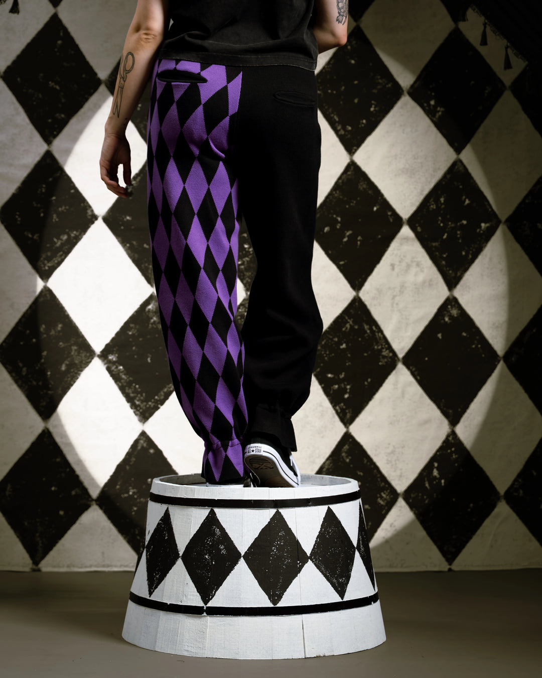 Amethyst Harlequin Knit Pants