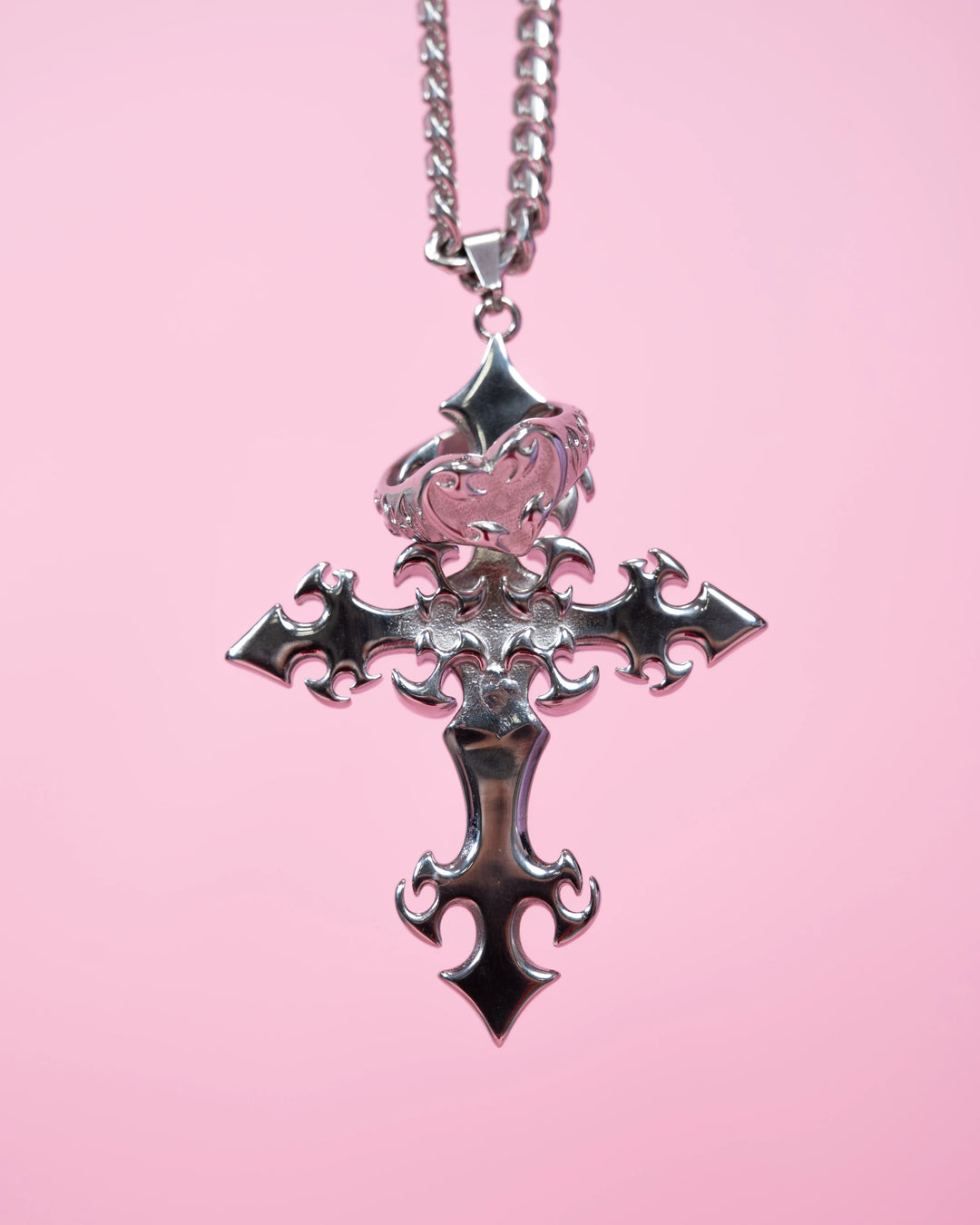 Cyber Cross Necklace
