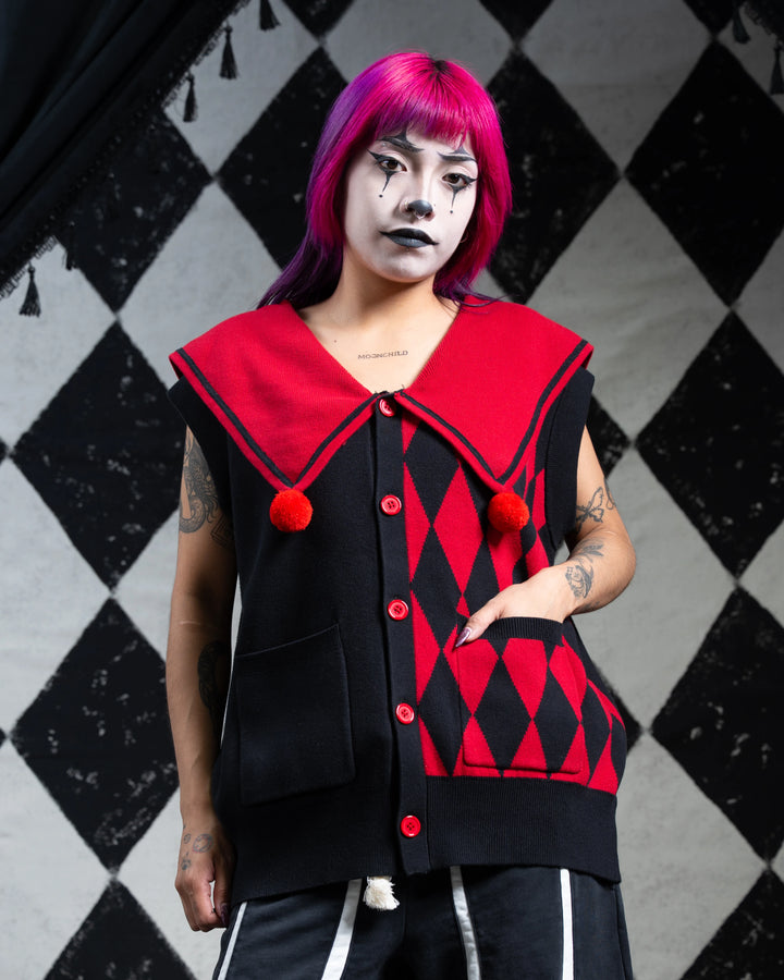 Crimson Harlequin Vest