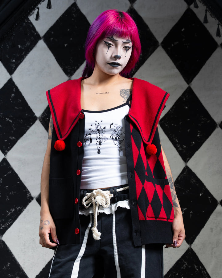 Crimson Harlequin Vest