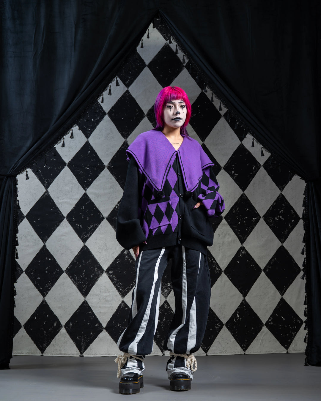 Amethyst Harlequin Cardigan