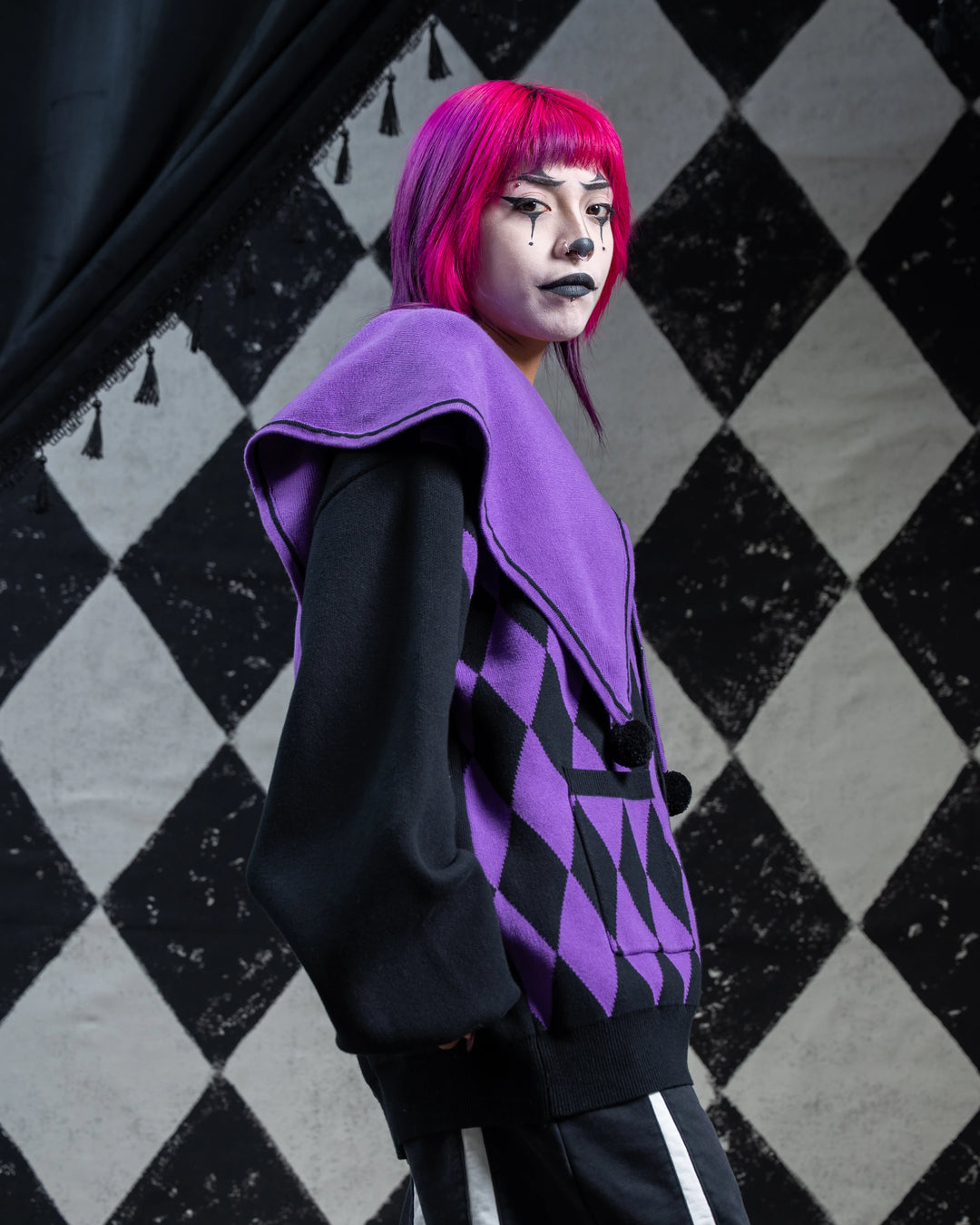 Amethyst Harlequin Cardigan