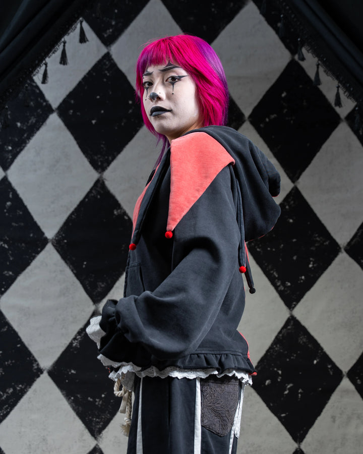 Crimson Jester Collar Hoodie