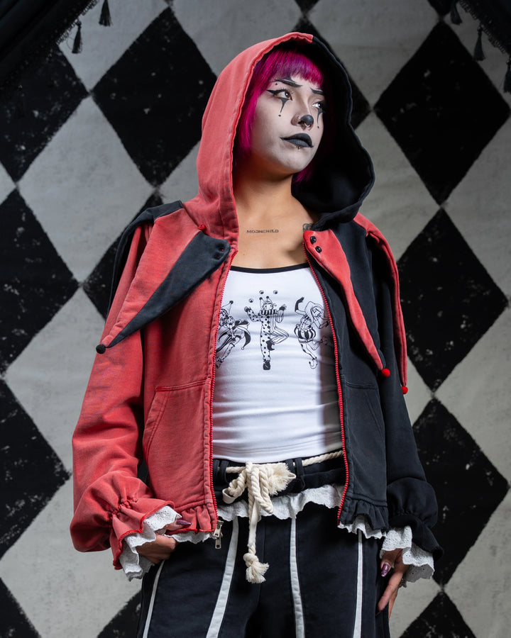 Crimson Jester Collar Hoodie