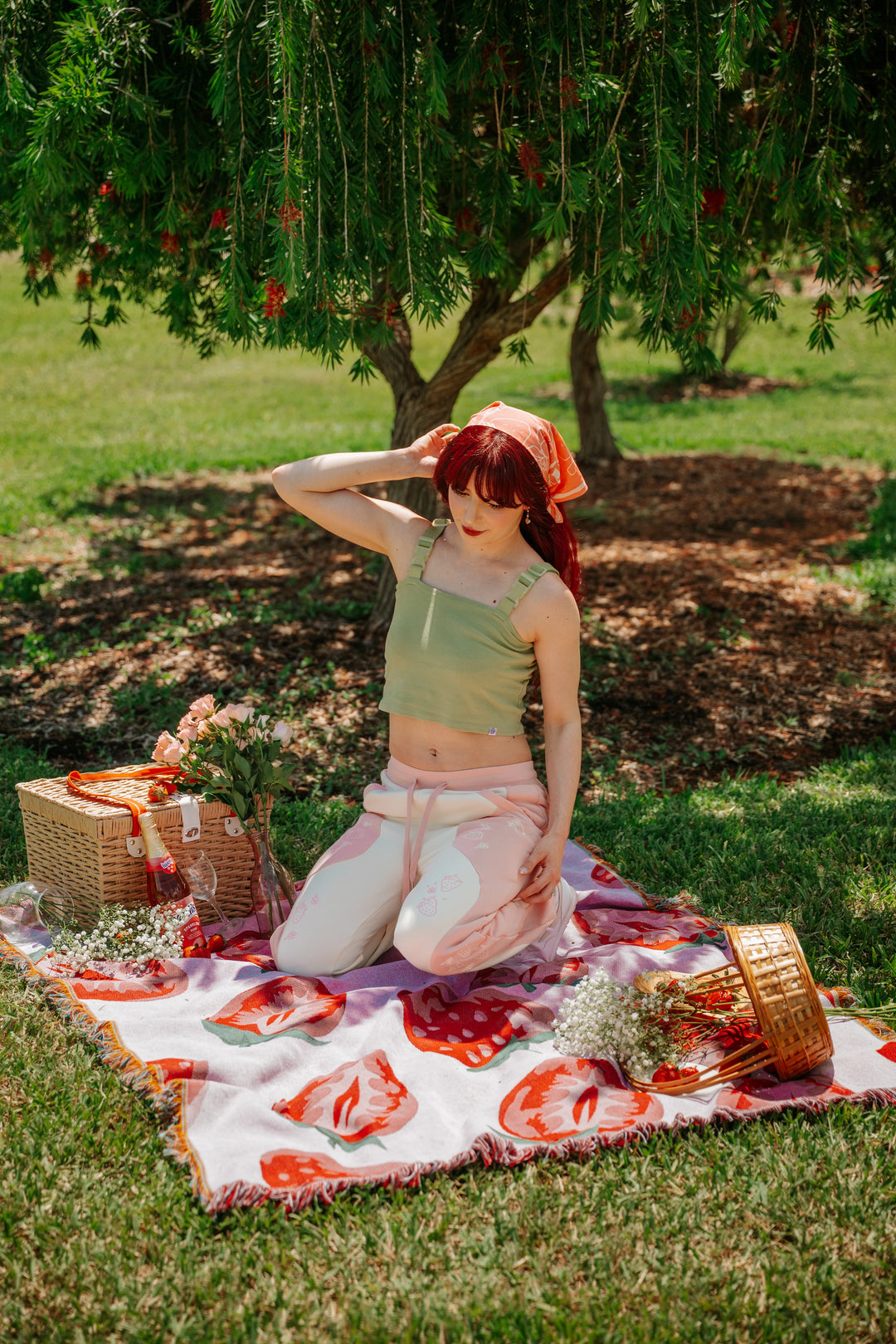Strawberry Picking Bandana