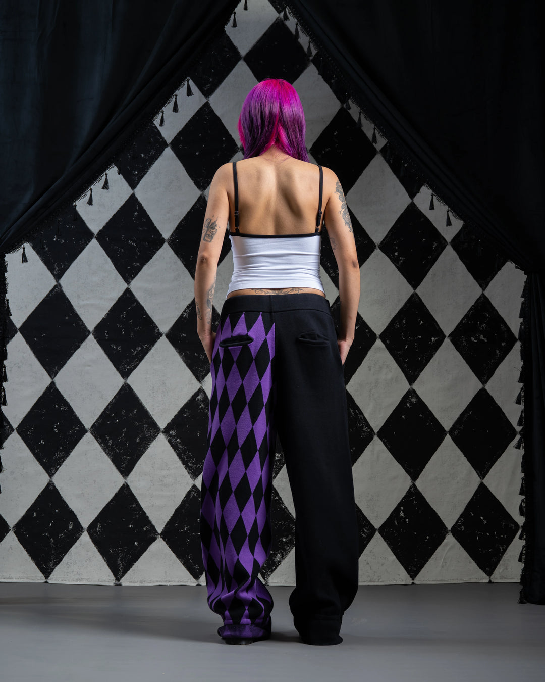 Amethyst Harlequin Knit Pants