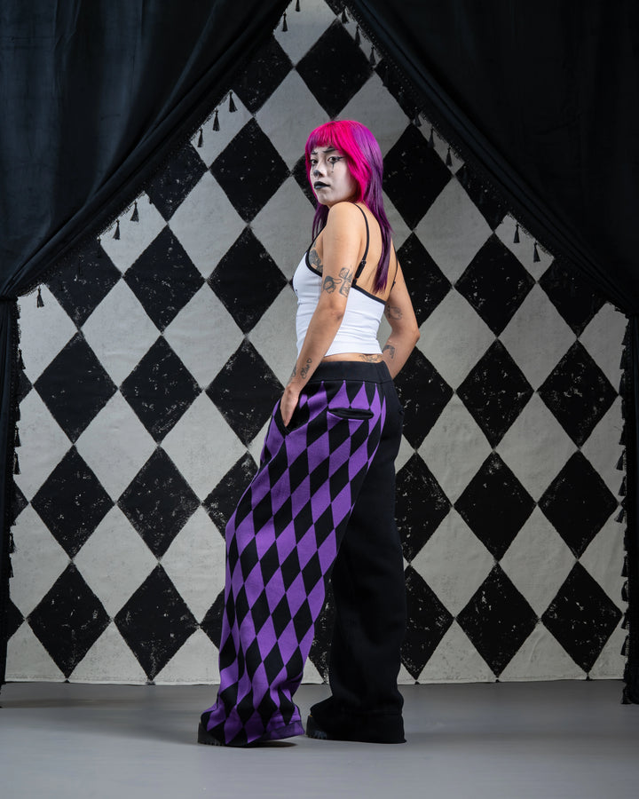 Amethyst Harlequin Knit Pants