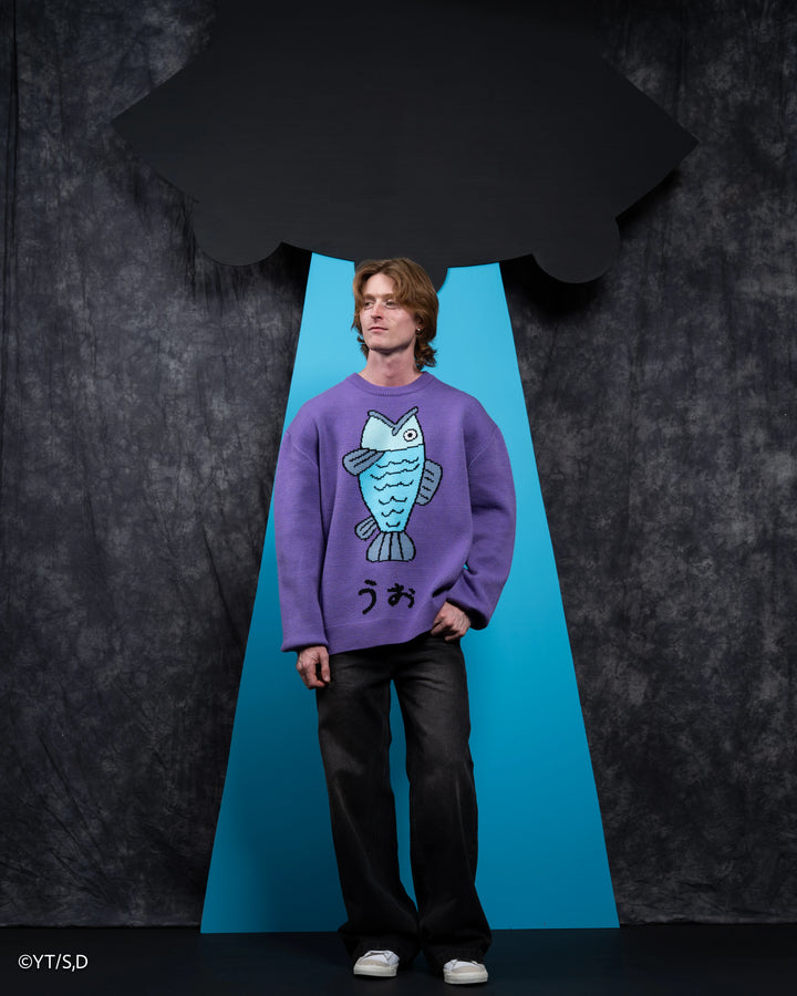 Purple Fish Sweater
