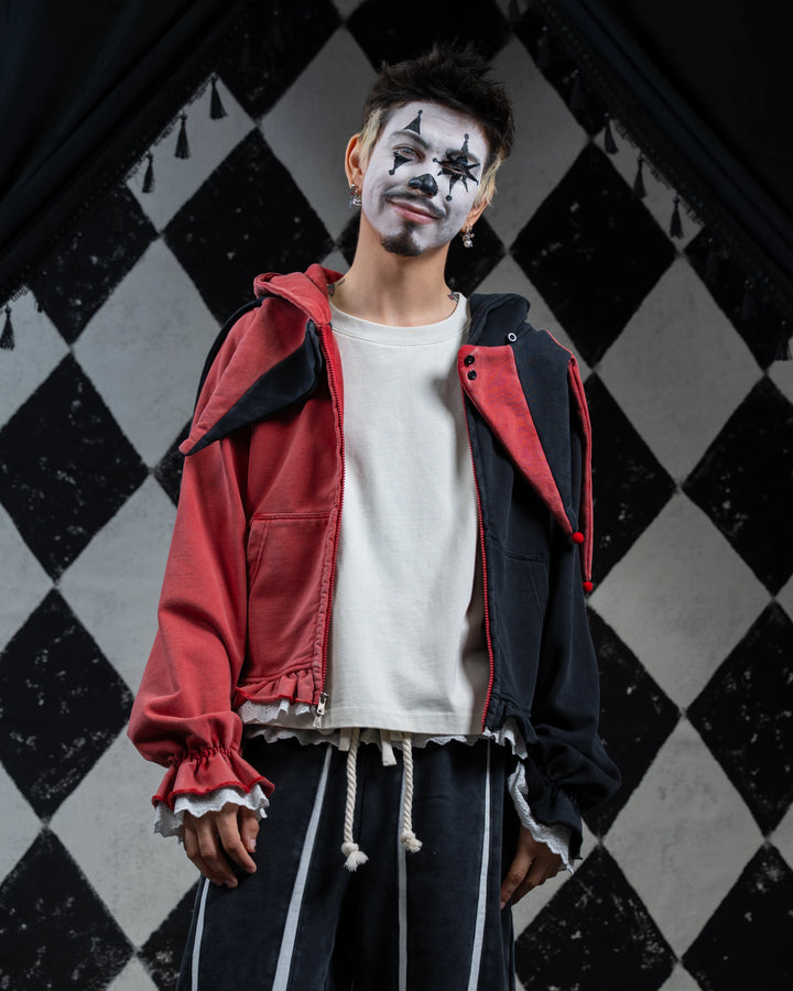 Crimson Jester Collar Hoodie