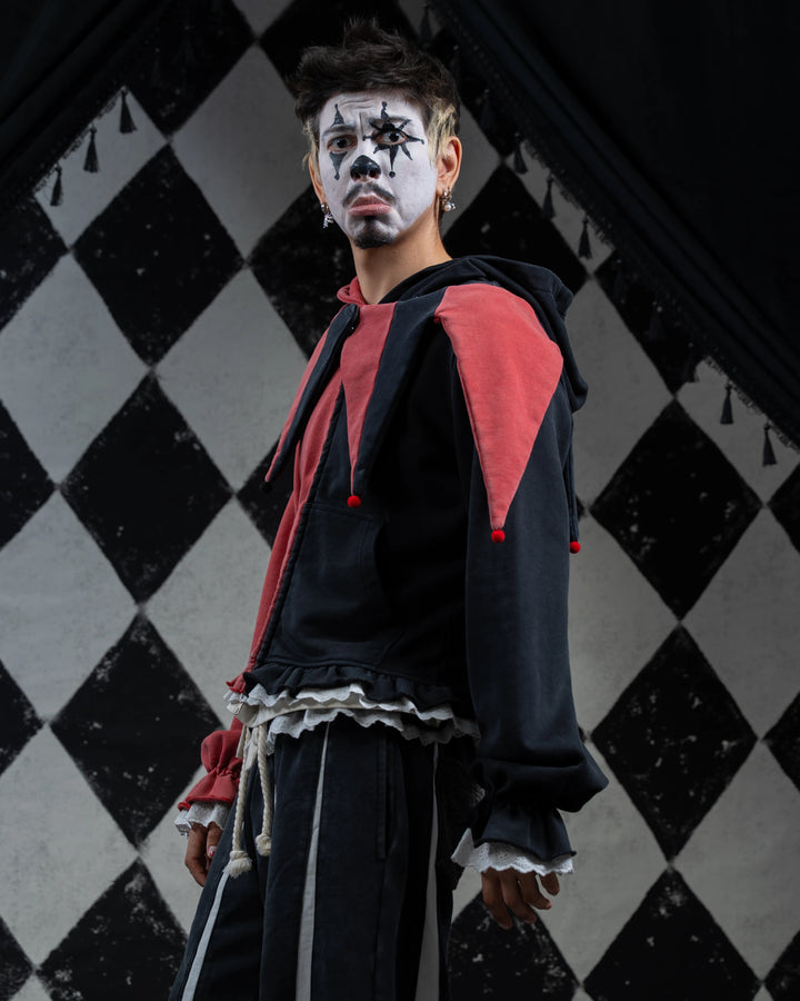 Crimson Jester Collar Hoodie