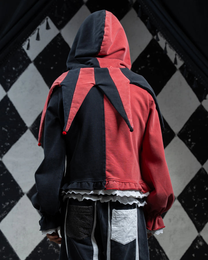 Crimson Jester Collar Hoodie