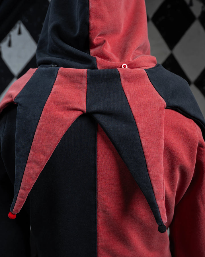 Crimson Jester Collar Hoodie