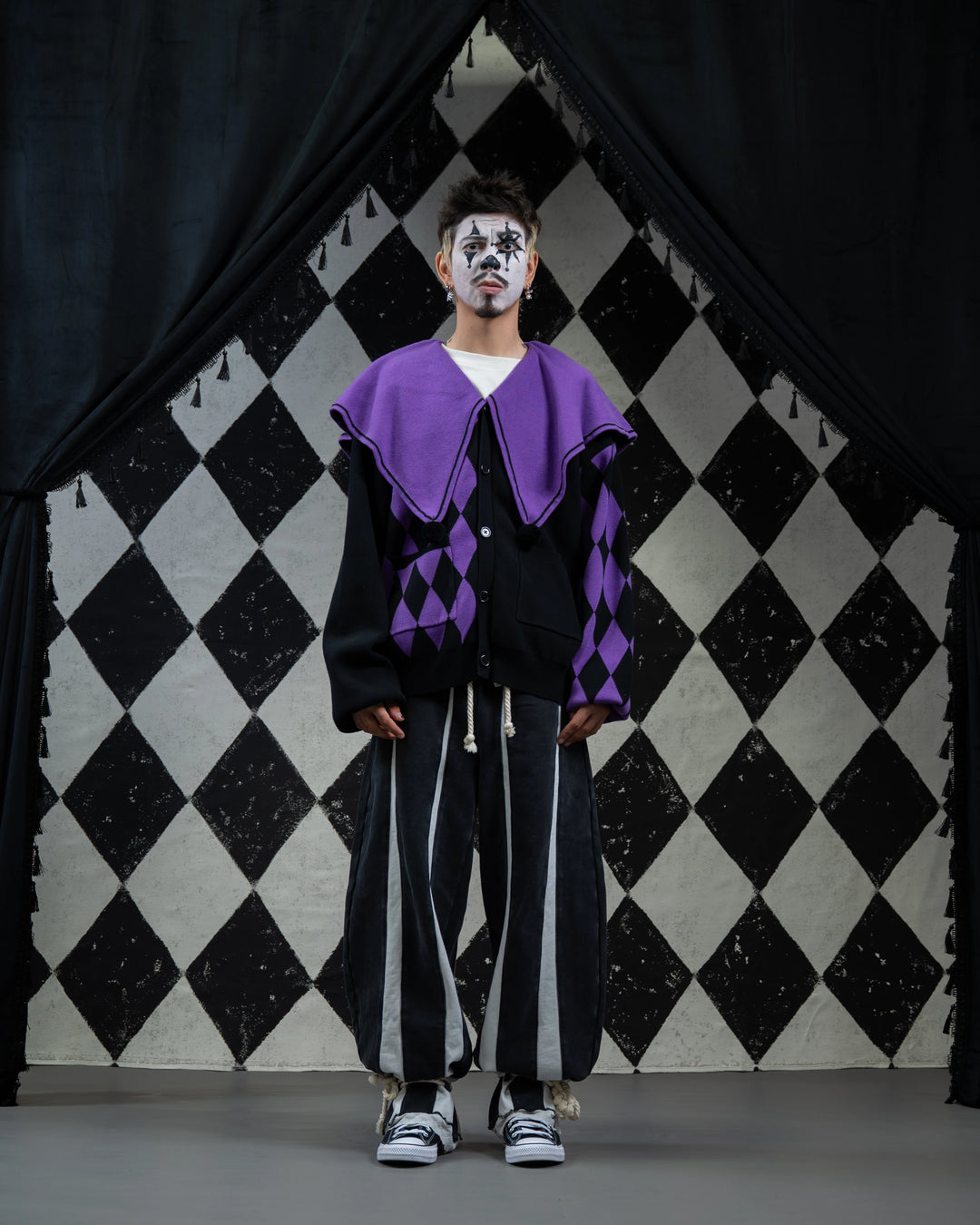 Amethyst Harlequin Cardigan