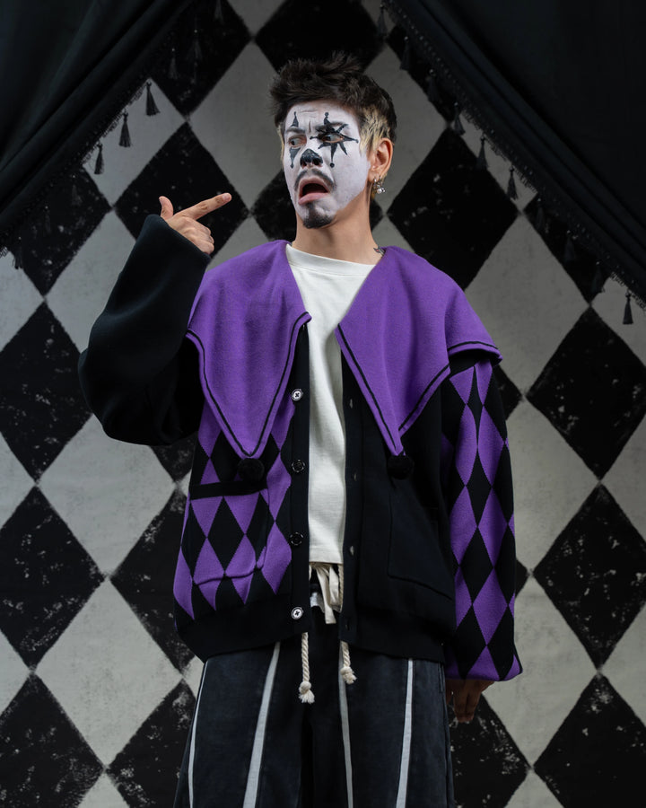 Amethyst Harlequin Cardigan
