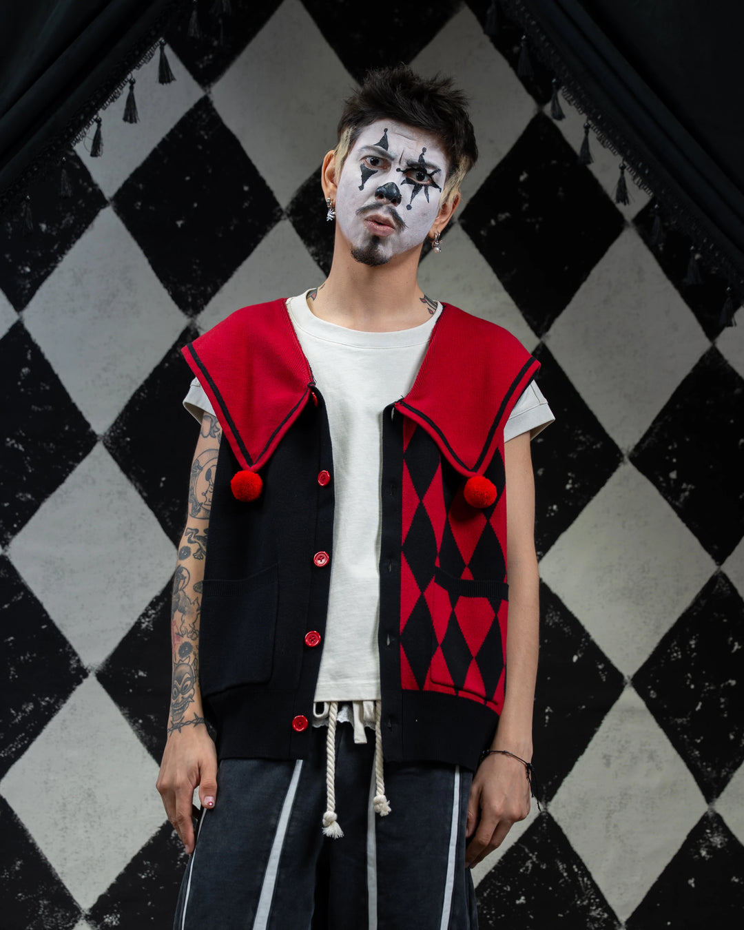 Crimson Harlequin Vest