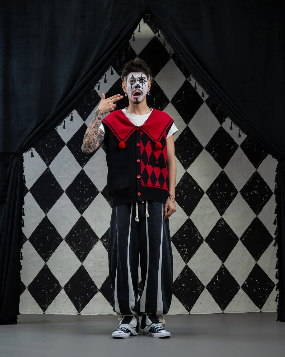 Crimson Harlequin Vest