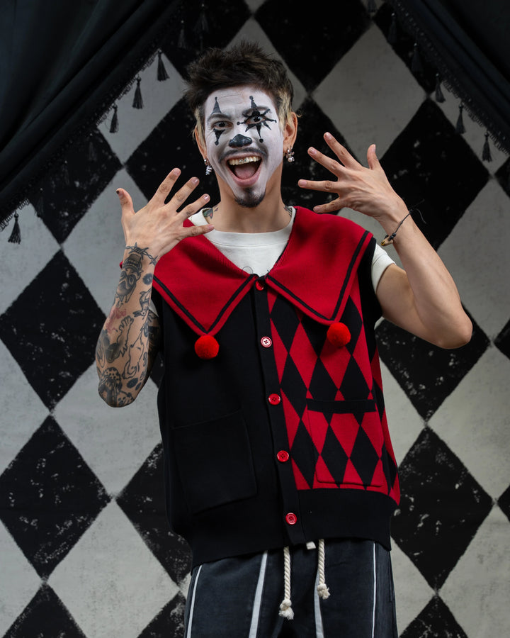 Crimson Harlequin Vest