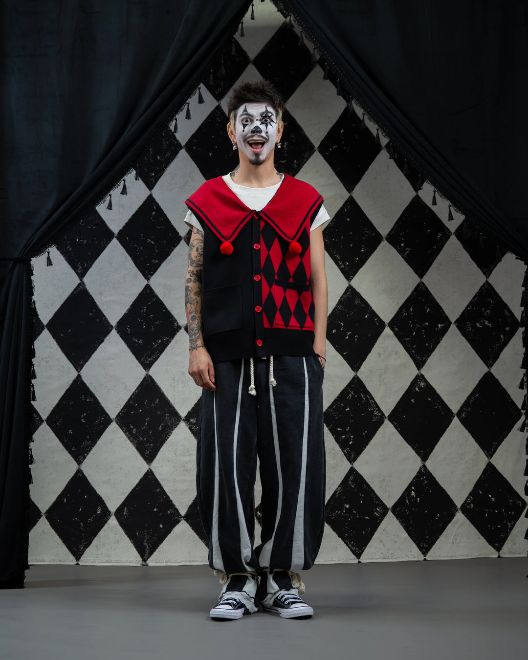 Crimson Harlequin Vest