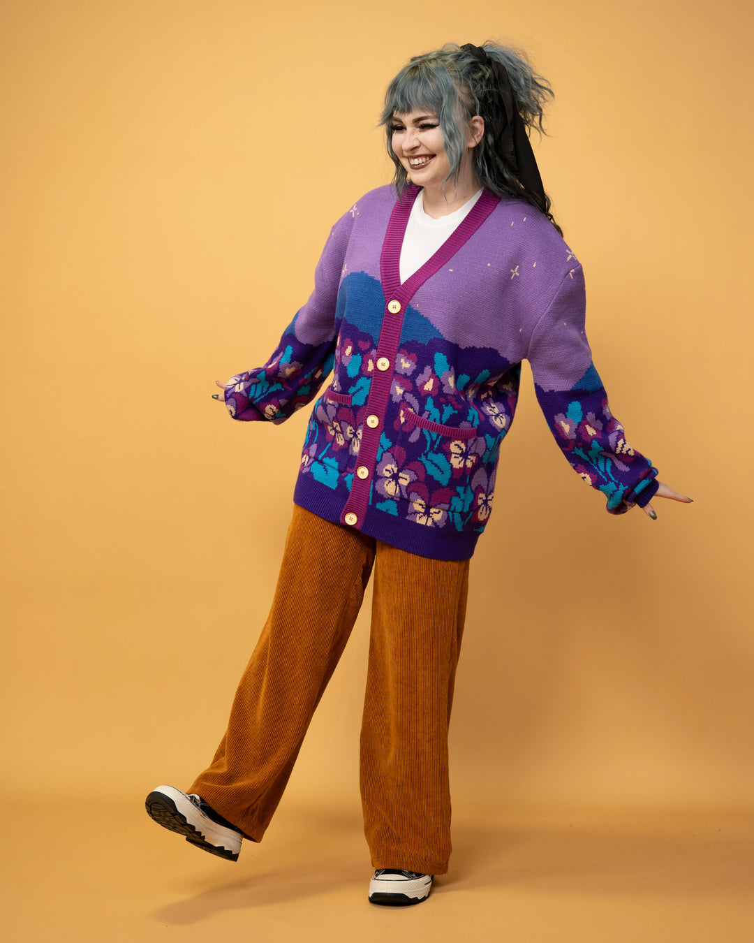 Violet Floral Cardigan