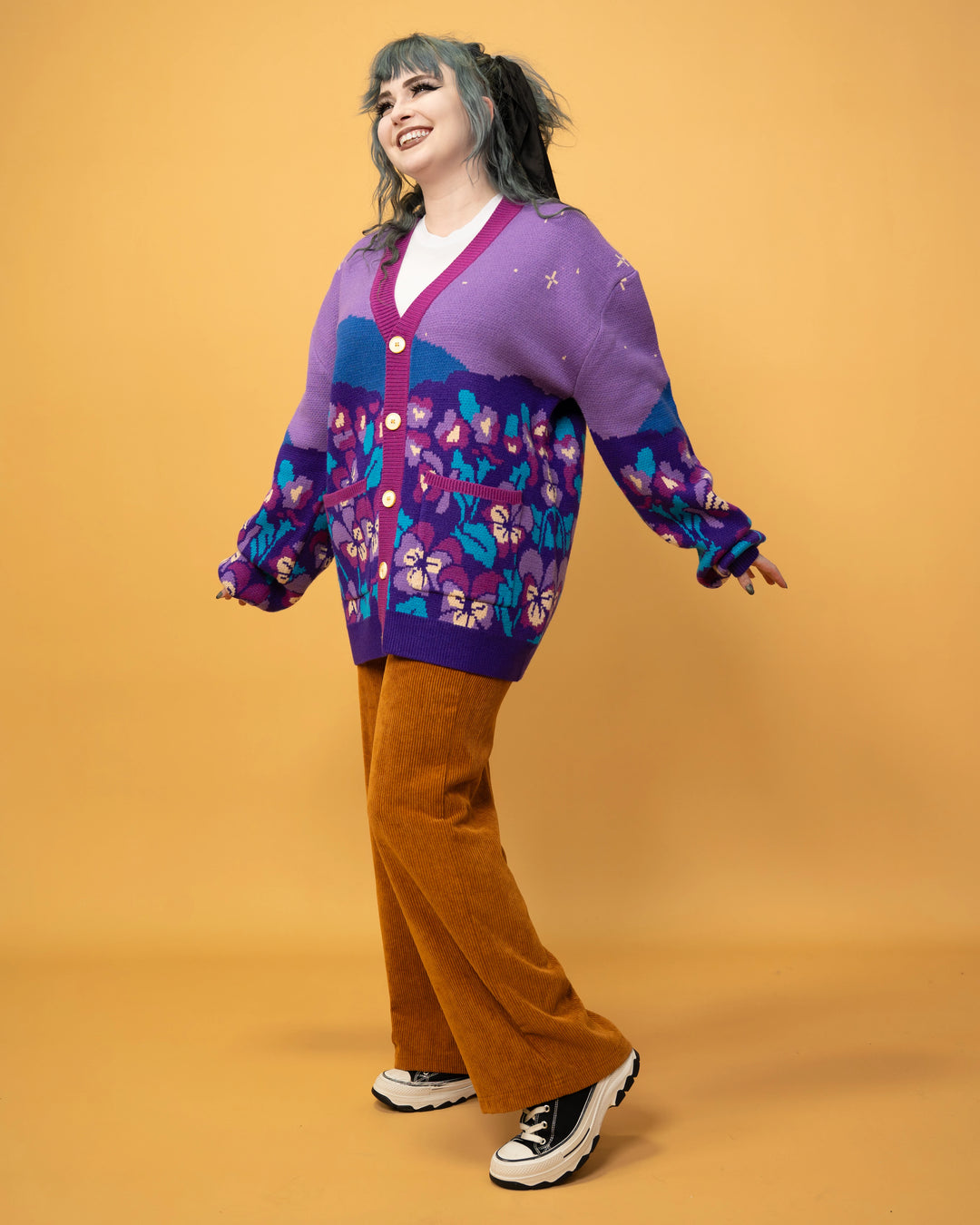 Violet Floral Cardigan