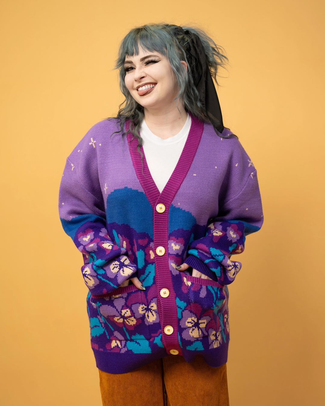 Violet Floral Cardigan