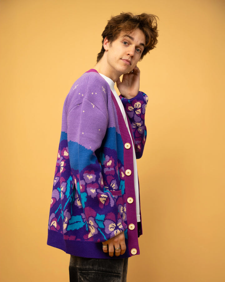 Violet Floral Cardigan
