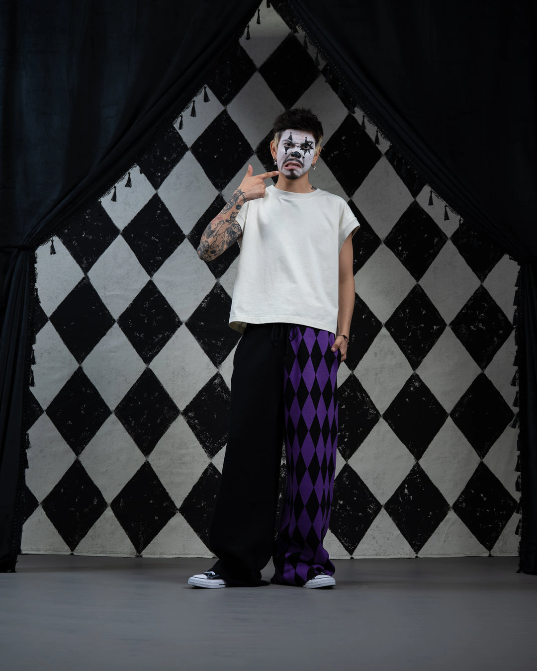 Amethyst Harlequin Knit Pants