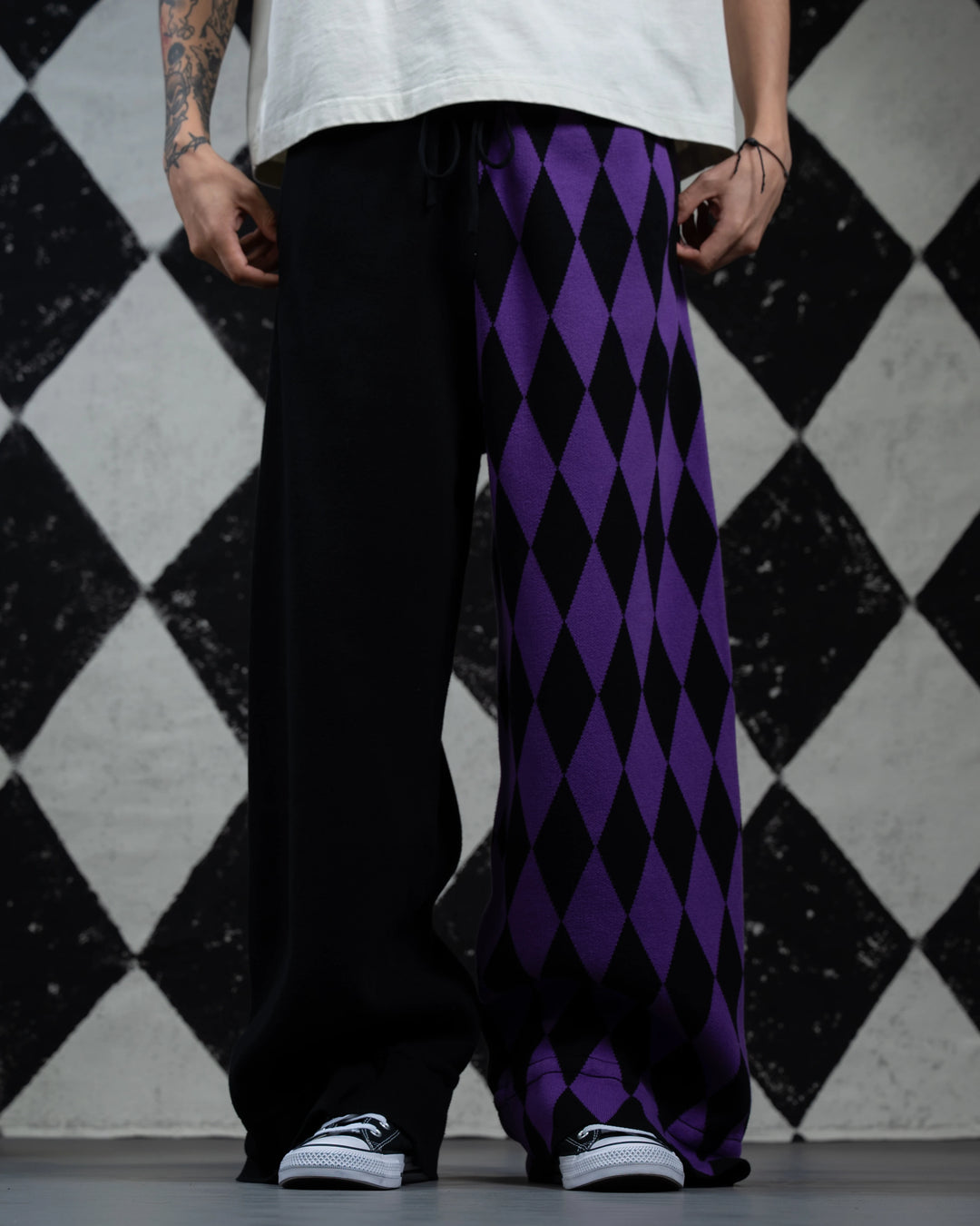Amethyst Harlequin Knit Pants