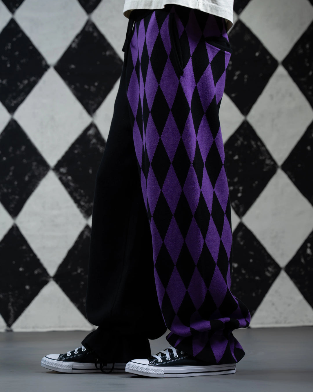Amethyst Harlequin Knit Pants