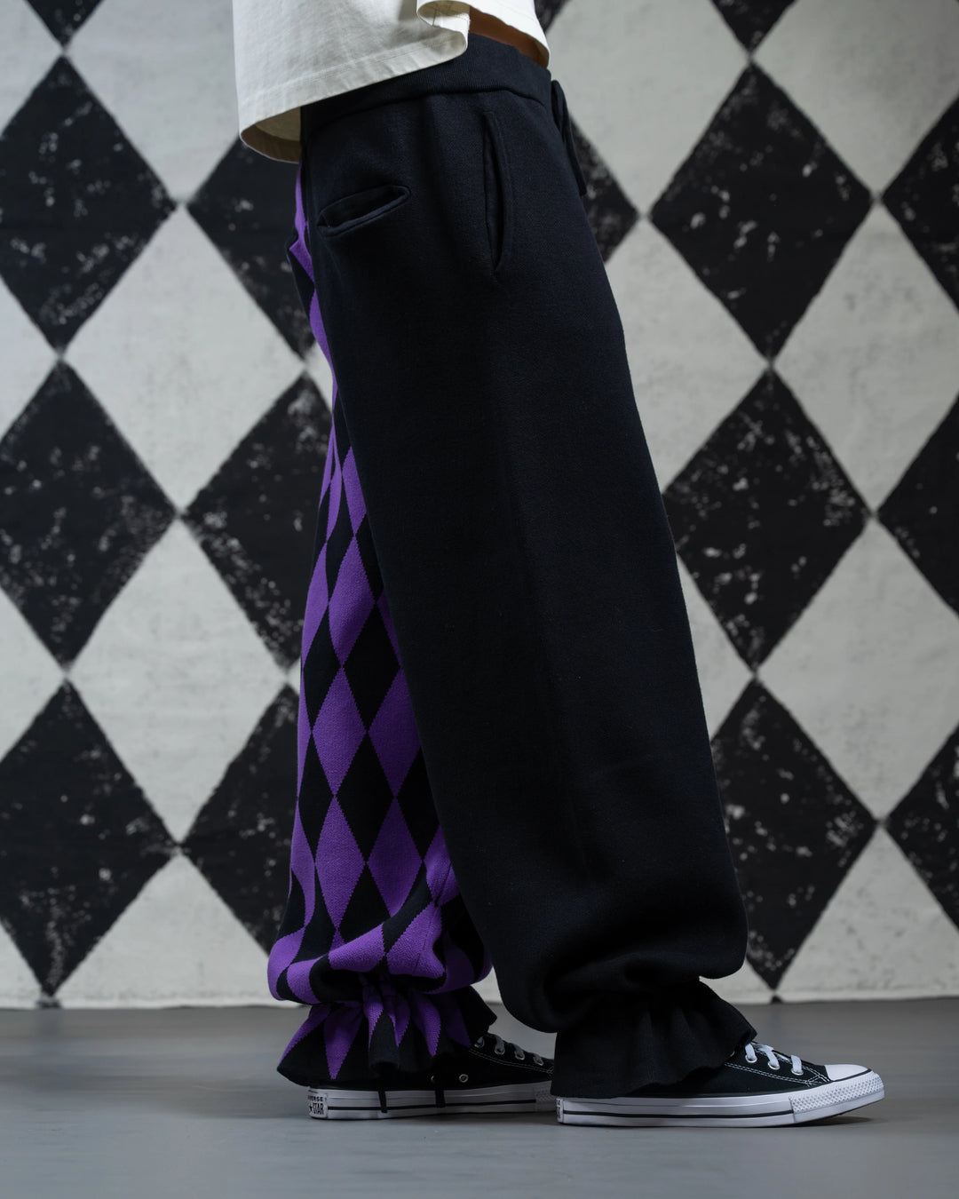 Amethyst Harlequin Knit Pants