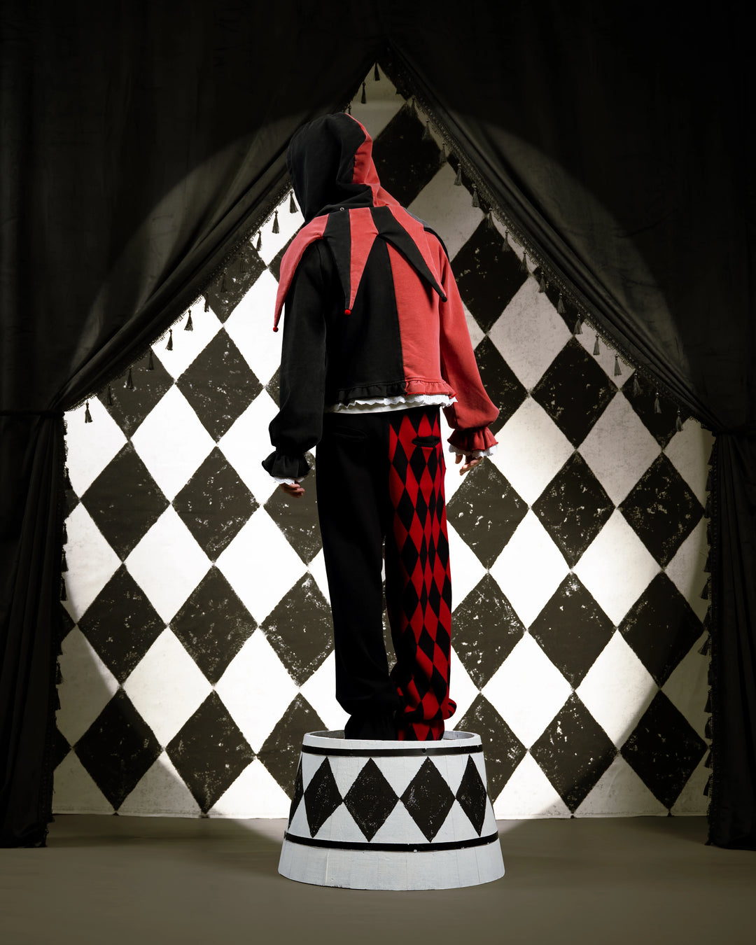 Crimson Jester Collar Hoodie