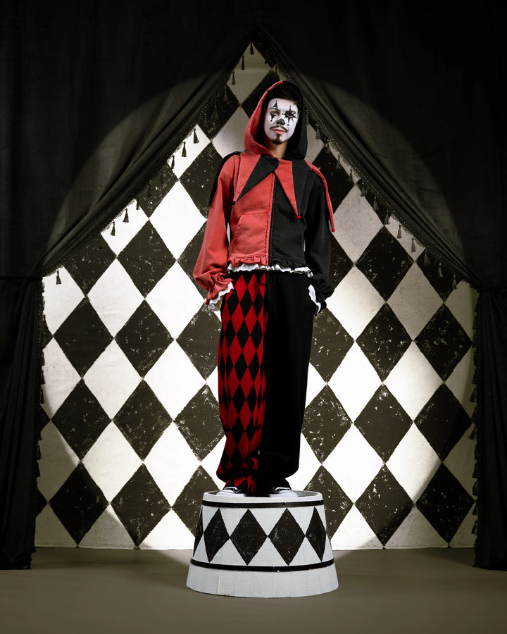 Crimson Jester Collar Hoodie