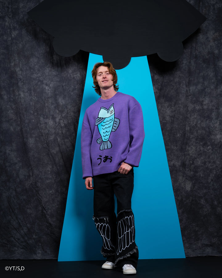Purple Fish Sweater