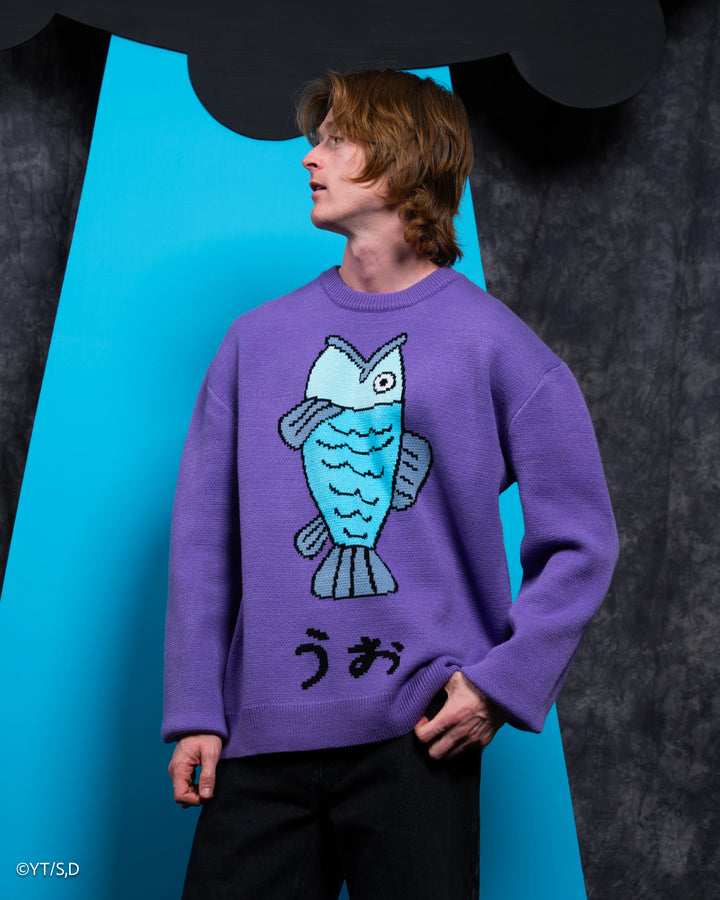 Purple Fish Sweater
