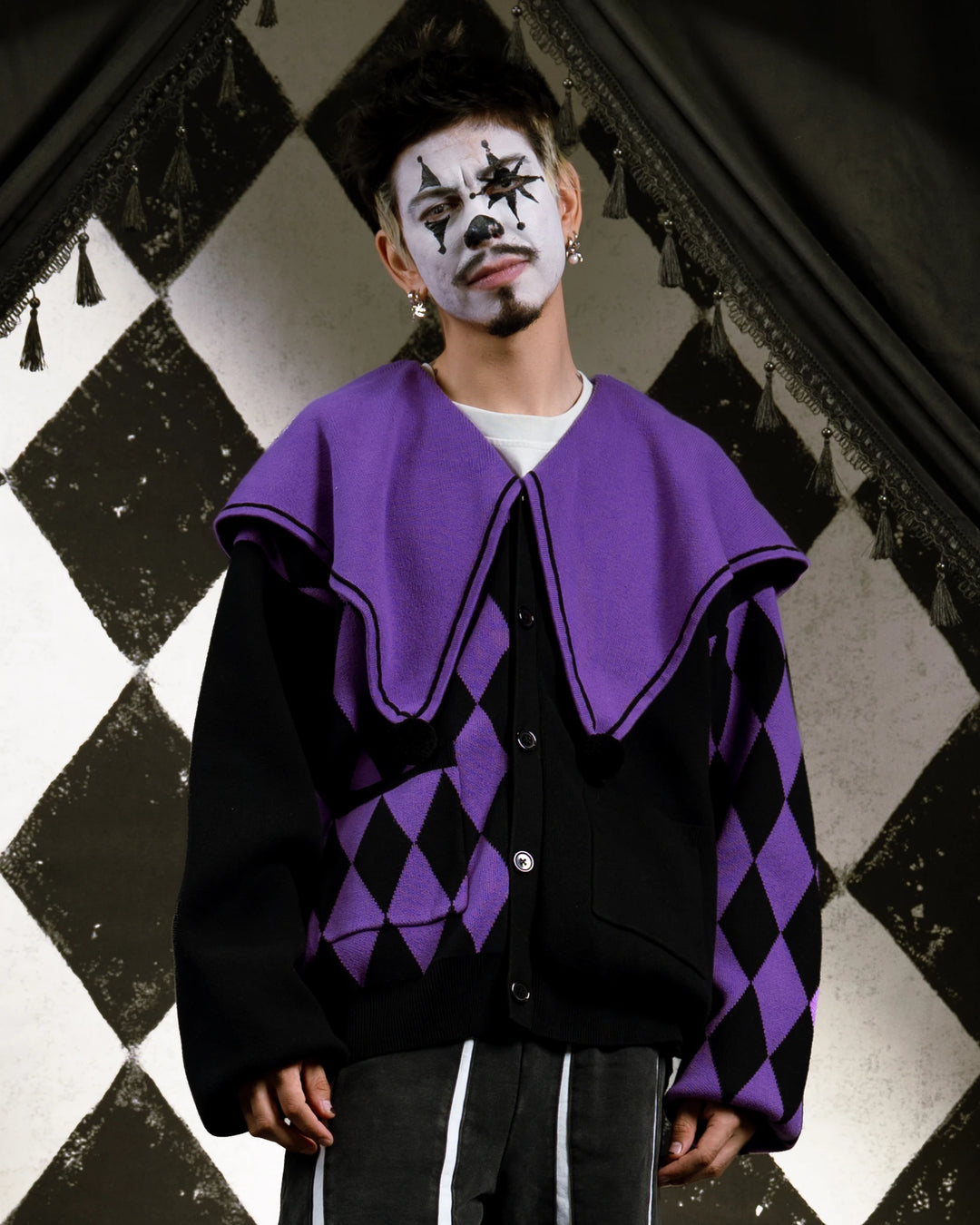 Amethyst Harlequin Cardigan