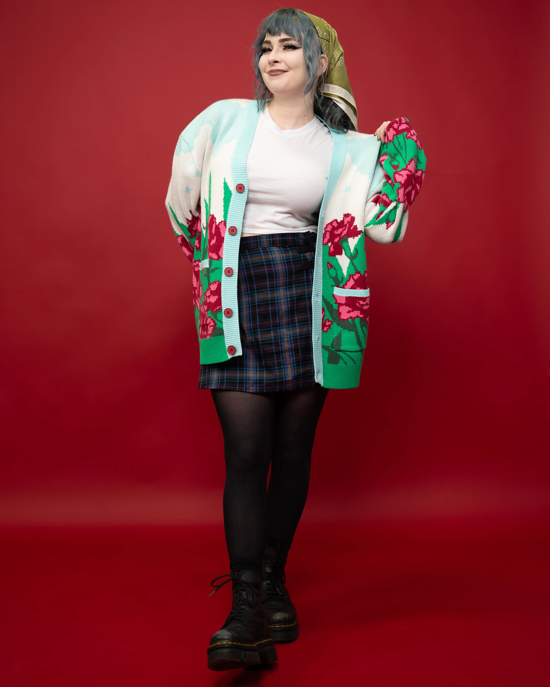Carnation Flower Cardigan