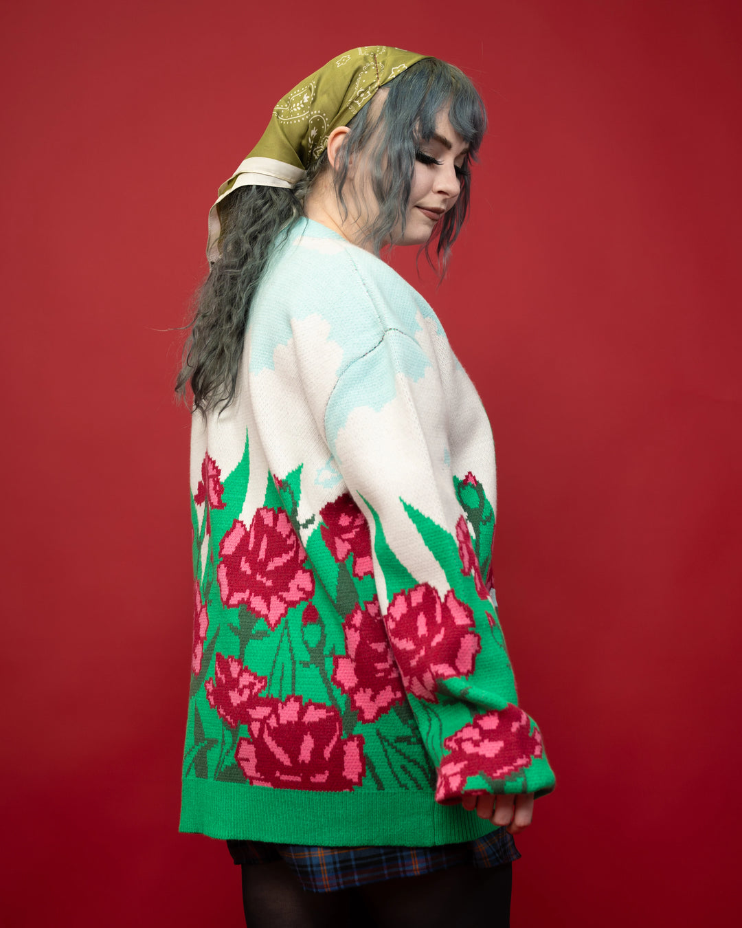Carnation Flower Cardigan