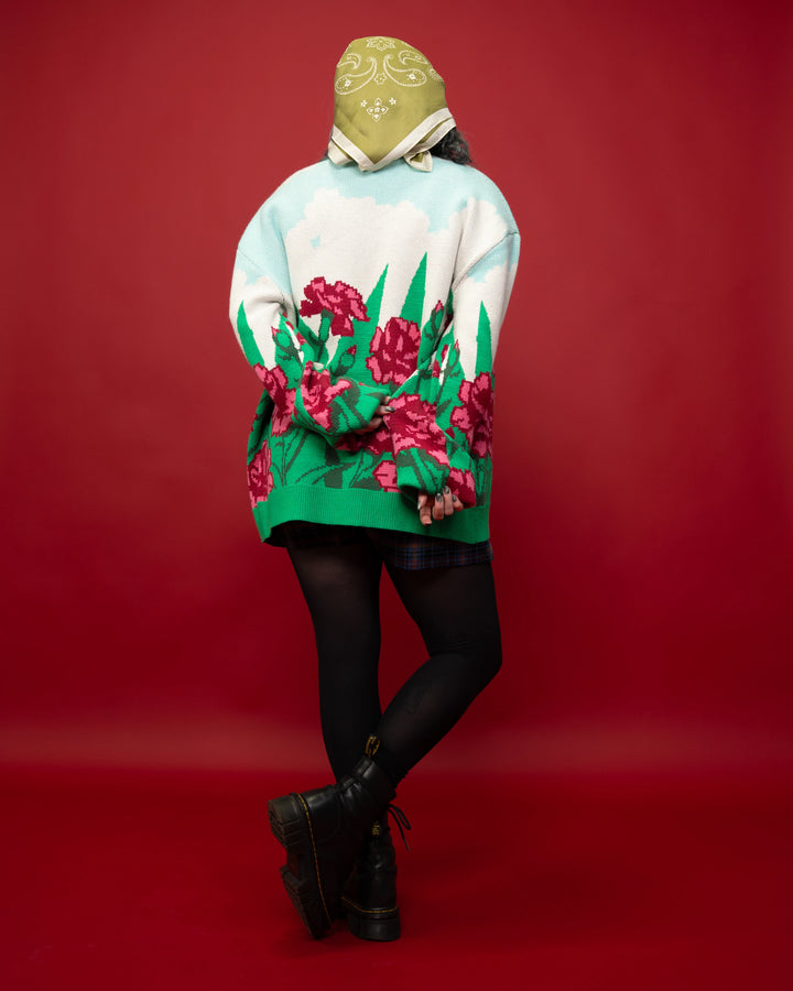 Carnation Flower Cardigan