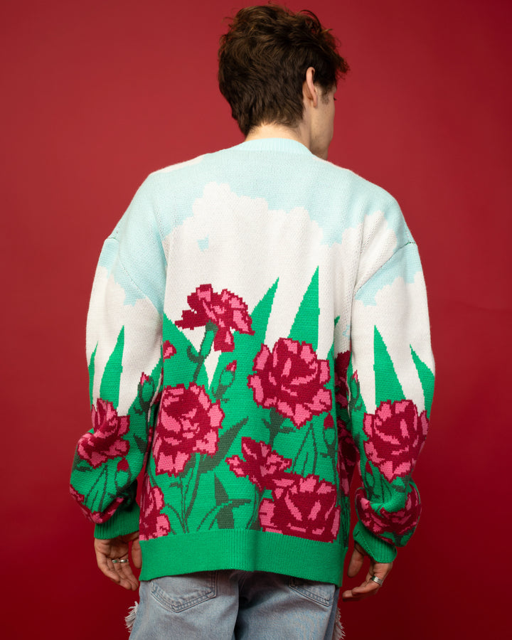 Carnation Flower Cardigan