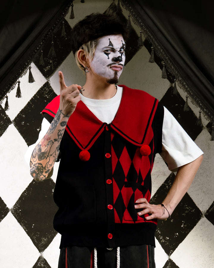 Crimson Harlequin Vest