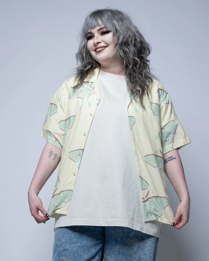 Luna Moth Button Up