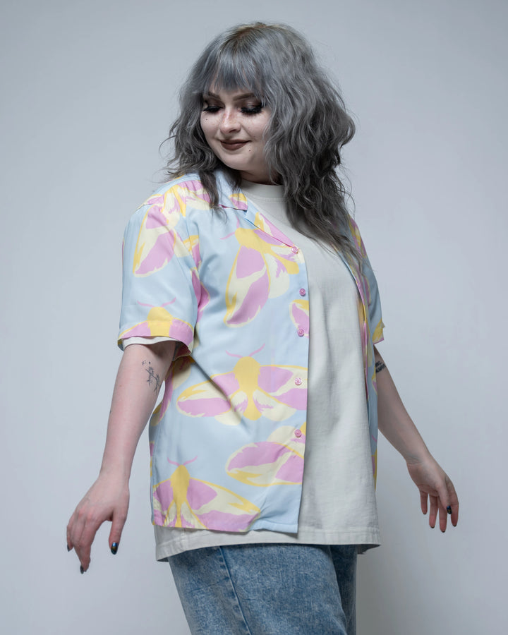 Rosy Maple Moth Button Up