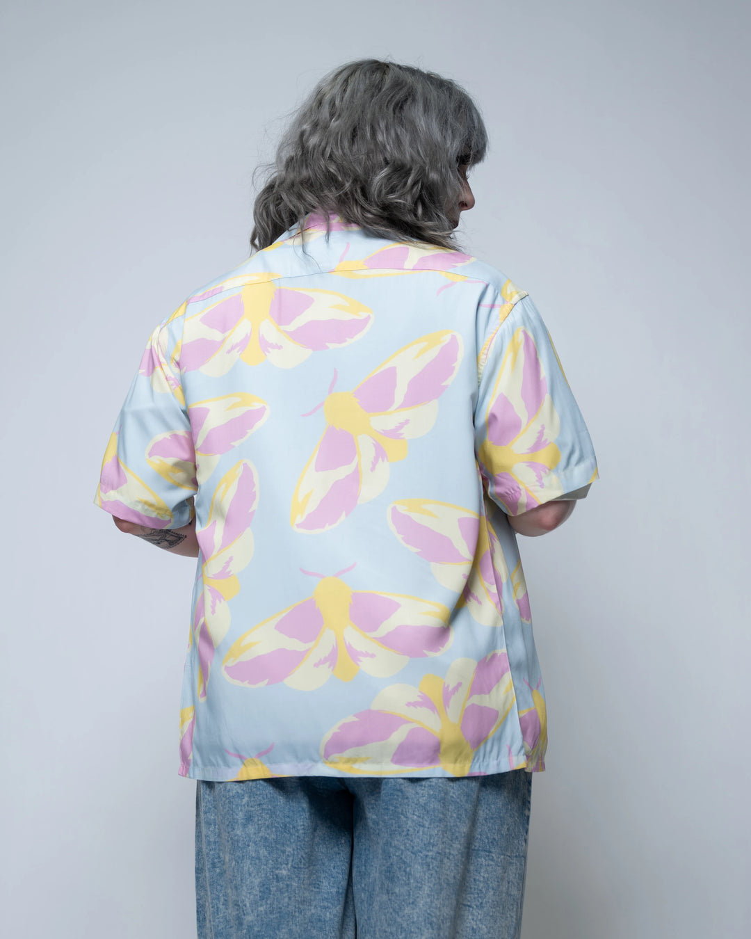 Rosy Maple Moth Button Up